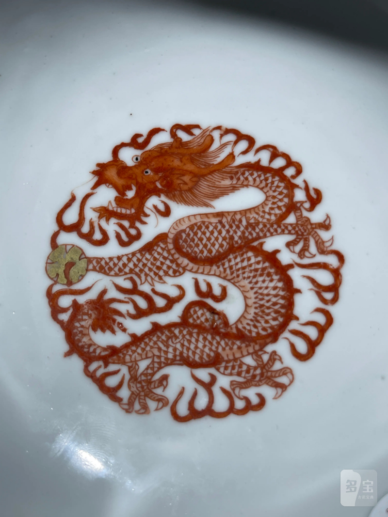 清光绪 粉彩龙凤纹大碗 - 图12